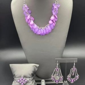 Purple complete jewelry set